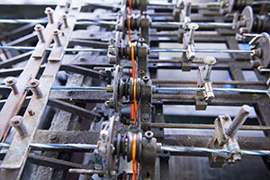 備後節織,備後絣,藍染,柿渋染,墨染,木綿生地,絣,先染め,広島,絣