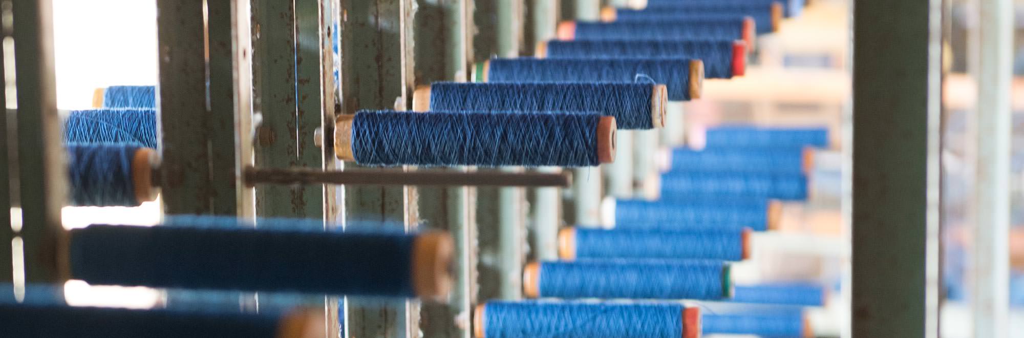 備後節織,備後絣,藍染,柿渋染,墨染,木綿生地,絣,先染め,広島,絣